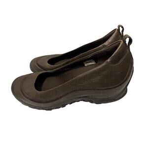 Merrell Plaza Ballet Brown Women’s Leather Slip On Comfort Shoes  US Size 10